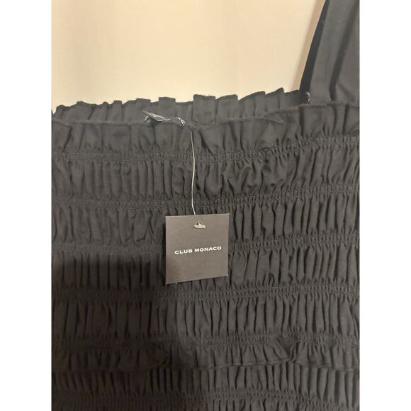 Club Monaco Dress Large Black Long Maxi Aline New Cotton - Picture 5 of 9